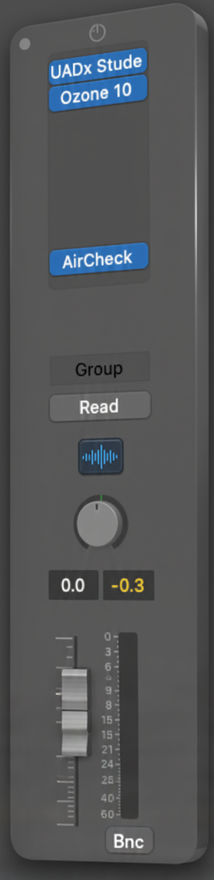 AirCheck in Master Bus Plugin Chain
