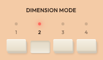 SugoiDimension DIMENSION MODE selector with four one-button modes