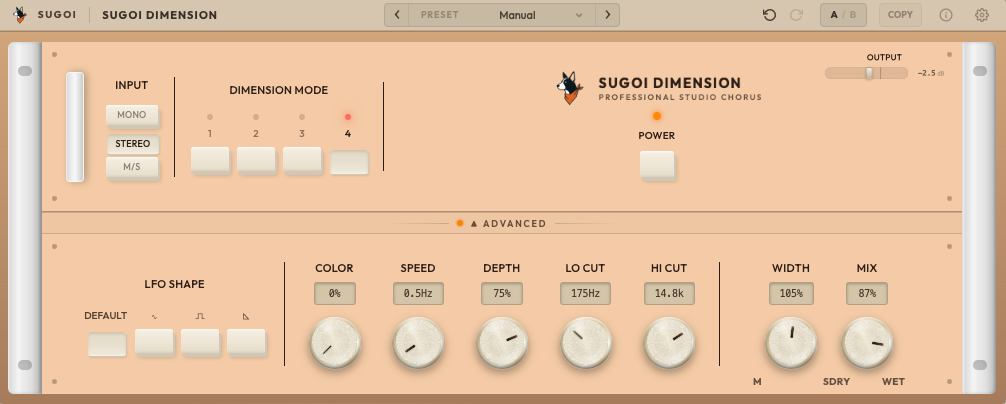 SugoiDimension plugin UI